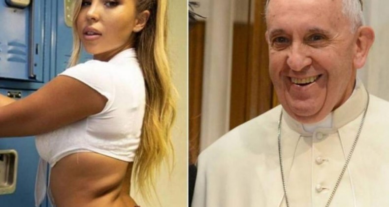 Conta oficial do Papa no Instagram curte foto sexy da modelo brasileira Nata Gata