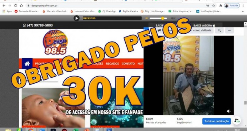 Dengo Dengo FM bate recorde com mais de 30K de acessos