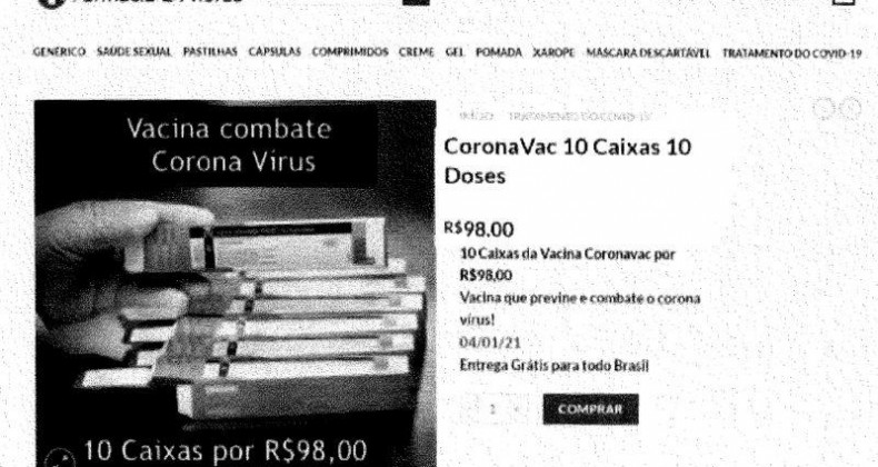 Anúncio falso de vacina para Covid-19 é descoberto em SC