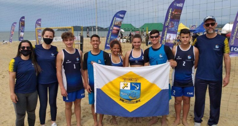 Navegantes é prata na 1ª etapa do Campeonato Catarinense de Vôlei de Praia